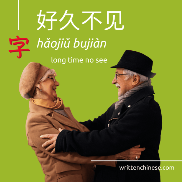 long time no see two people greeting each other